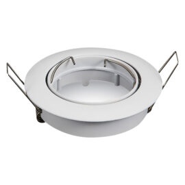 Portafaretto led orientabile in metallo colore bianco Ø 82 x h.25 mm. Ø imbocco 70 mm. Vtac