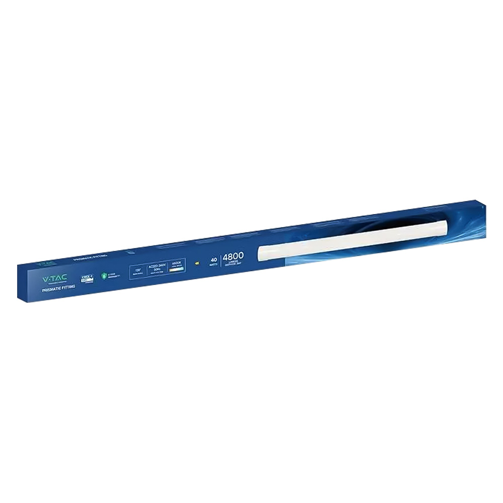 Plafoniera tubo led prismatica 40w – 6500k mm.1166 x 24 x 76 mm Vtac