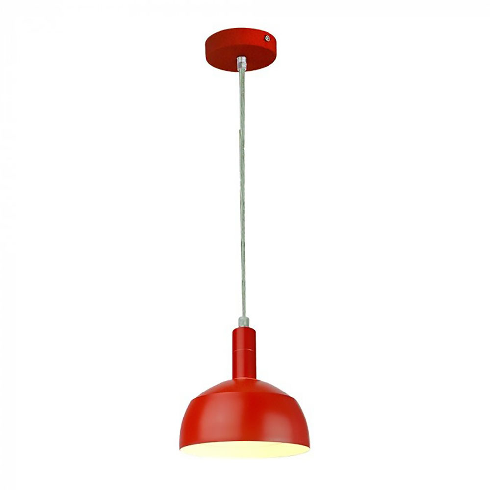 Lampadario paralume alluminio rosso Vtac