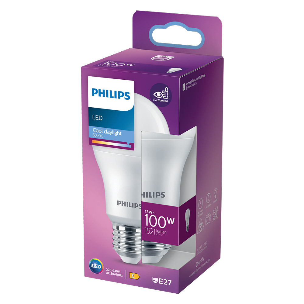 Lampada a led ‘goccia’ fredd.6500k 13 w=100w e27 – 1521 lm Philips