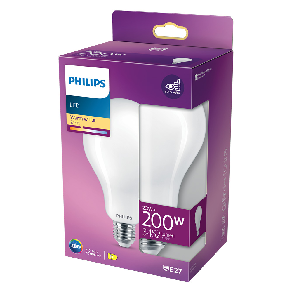 Lampada a led ‘goccia’ calda 2700k 23 w=200w e27 – 3452 lm Philips