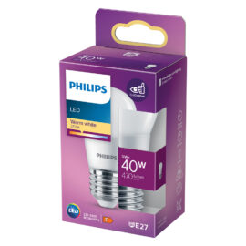 Lampada a led 'sfera' calda 2700k 4,3 w=40w e27 - 470 lm Philips