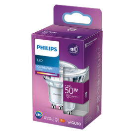 Lampada faretto a led 'spot' fredd.6500k 4,6 w= 50w gu10 - 355 lm Philips