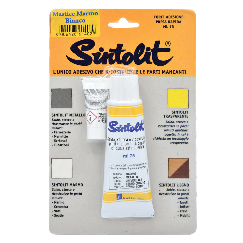 ‘sintolit’ marmo e ceramica ‘fai da te’ ml 60 – bianco Sintolit