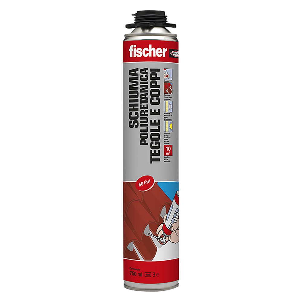 Schiuma poliuretanica ‘tegole e coppi’ pup t 750 ml 750 – per pistola Fischer