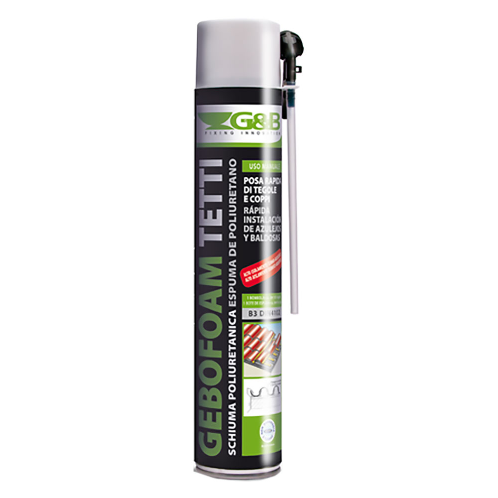 Schiuma poliuretanica tegole e coppi ‘gebofoam’ ml 750 tipo s – manuale G&b