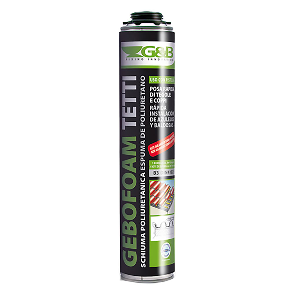 Schiuma poliuretanica tegole e coppi ‘gebofoam’ ml 750 tipo p – per pistola G&b