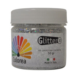 Glitter prismatici in polvere gr.50 - colore argento Colorea