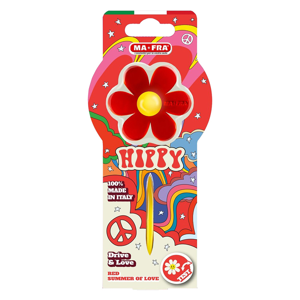 Profumatore per auto ‘hippy’ ‘summer of love’ red – profumo aromatico Ma-fra