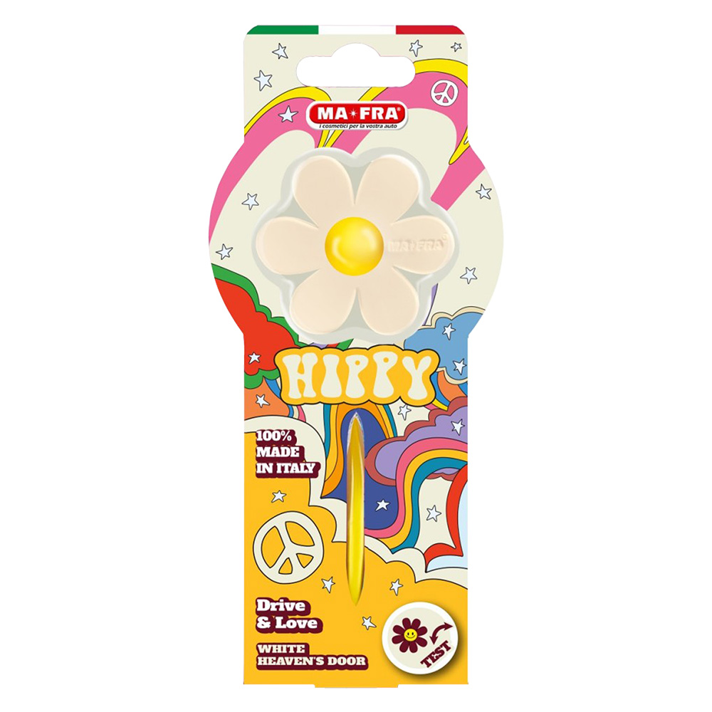 Profumatore per auto ‘hippy’ ‘heaven’s door’ white – profumo dolce delicato Ma-fra