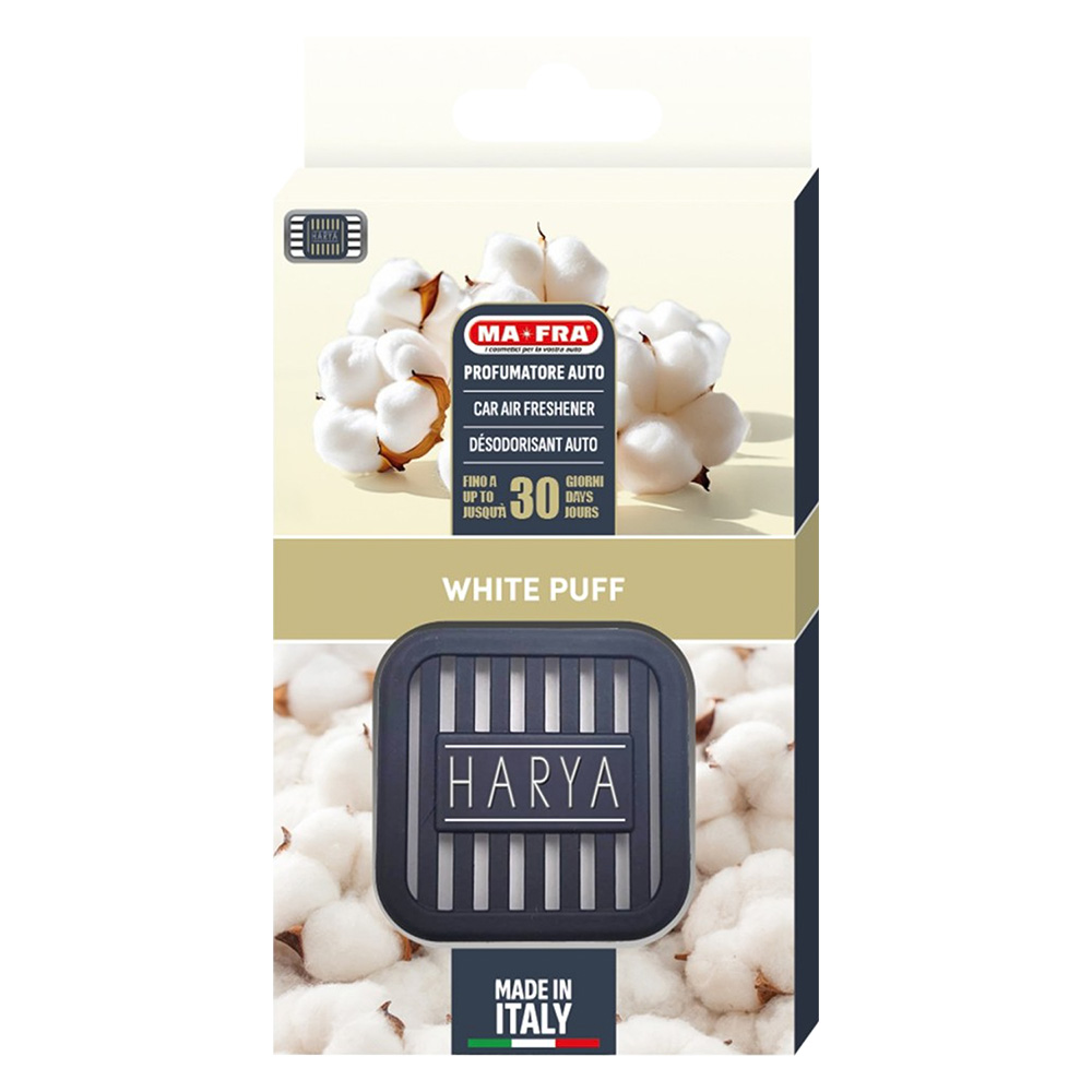 Profumatore per auto ‘harya’ ‘white puff’ – profumo muschiato fruttato Ma-fra