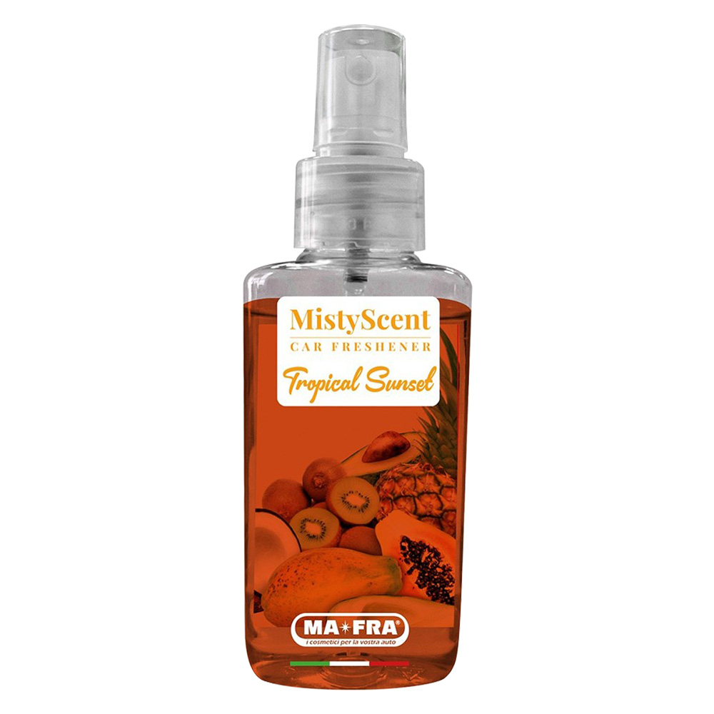 Profumatore spray per auto ‘mistyscent’ ‘tropical sunset’ – profumo fruttato esotico Ma-fra