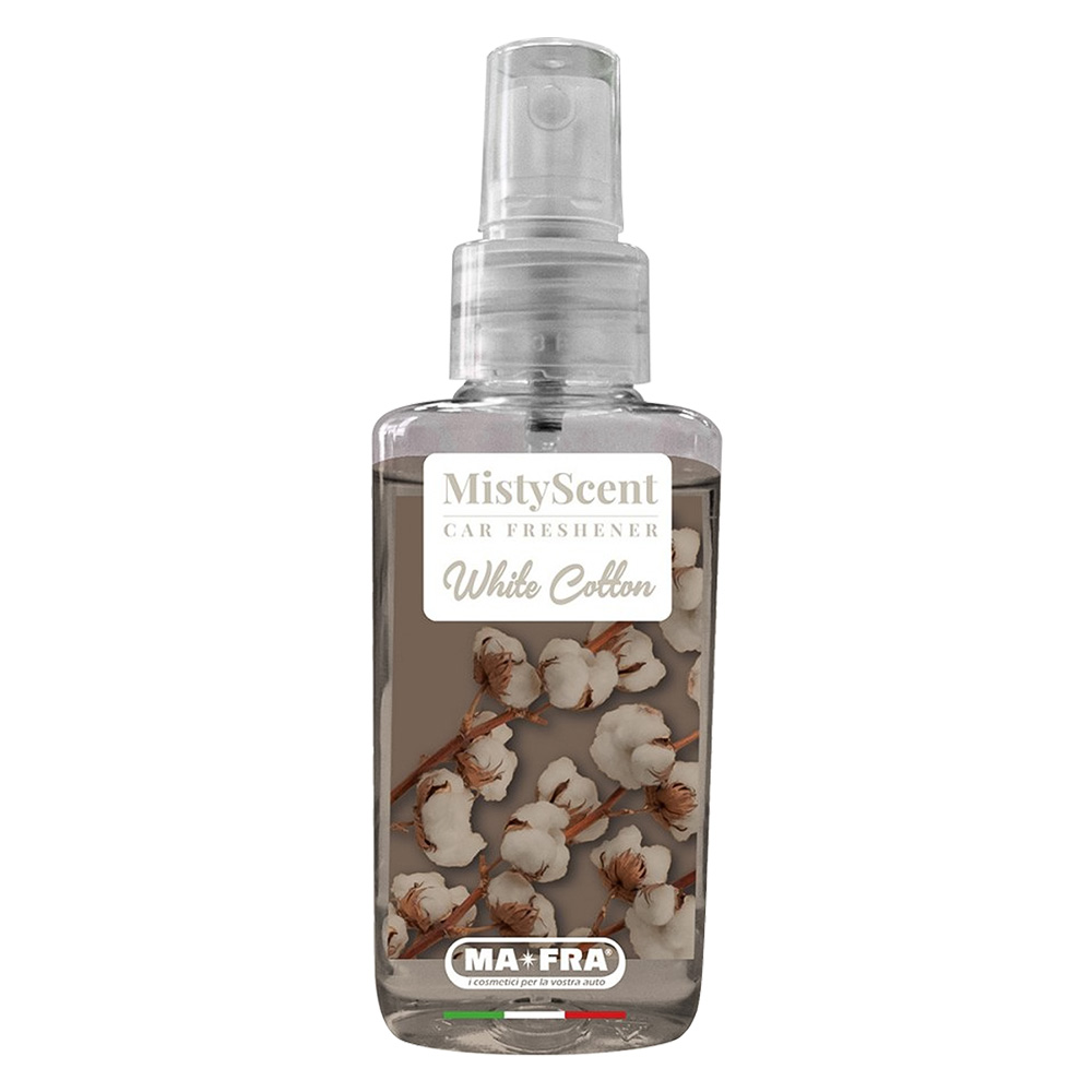 Profumatore spray per auto ‘mistyscent’ ‘white cotton’ – profumo cotone bianco Ma-fra