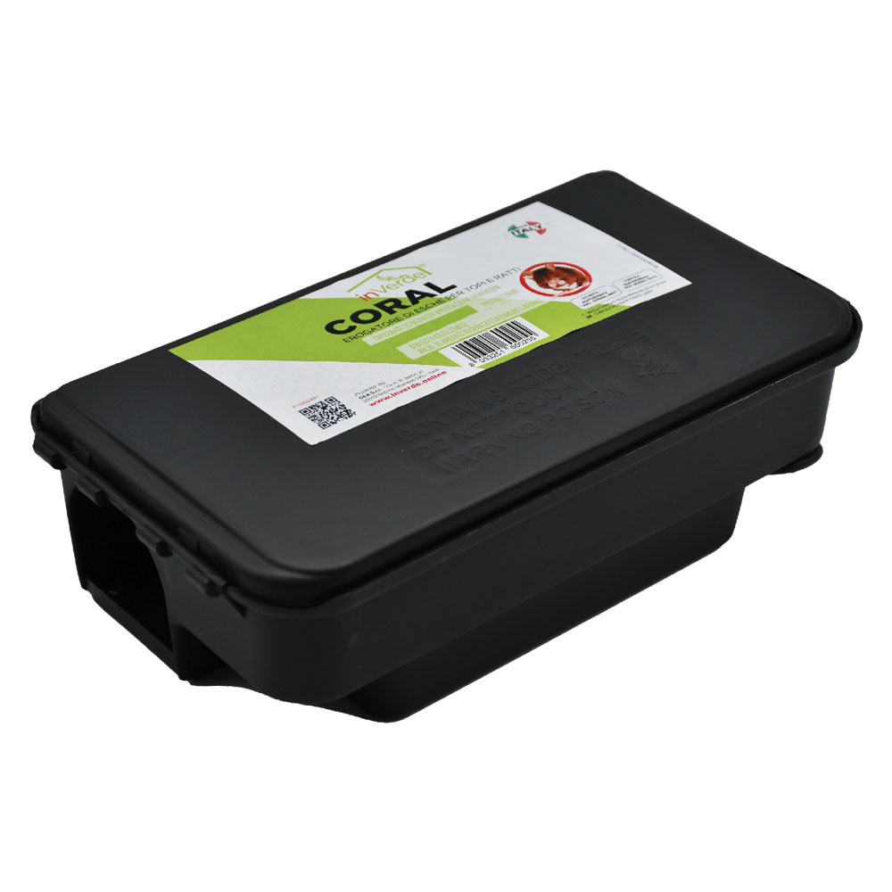 Stazione di sicurezza per esche rodenticide ‘coral’ cm. 12,5 x 23 In verde