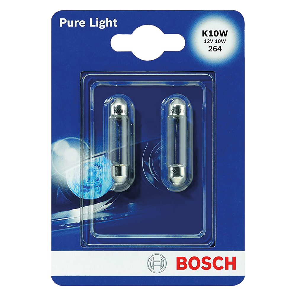 Lampadina per abitacolo/faro posteriore 10 watt – 2 pezzi Bosch