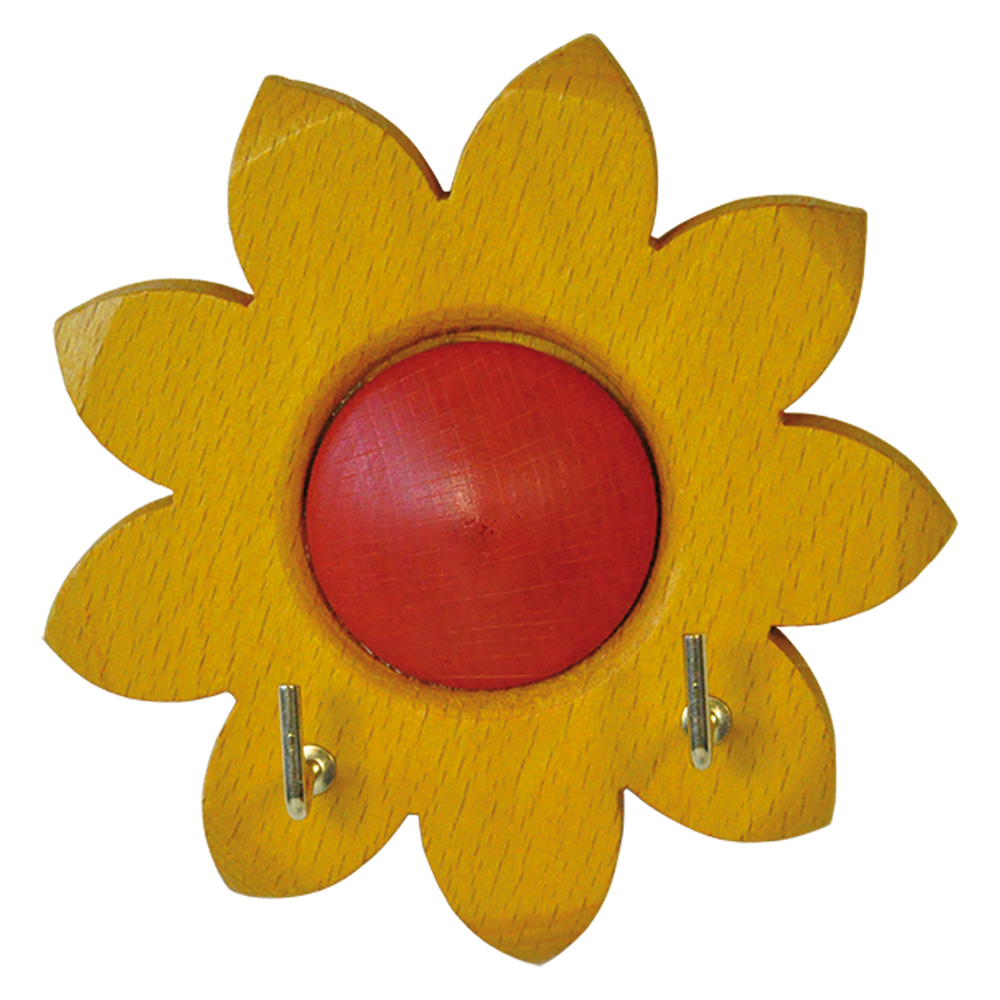 Appenditutto adesivo legno ‘girasole’ 2 posti – pz. 1 Blister koncreto