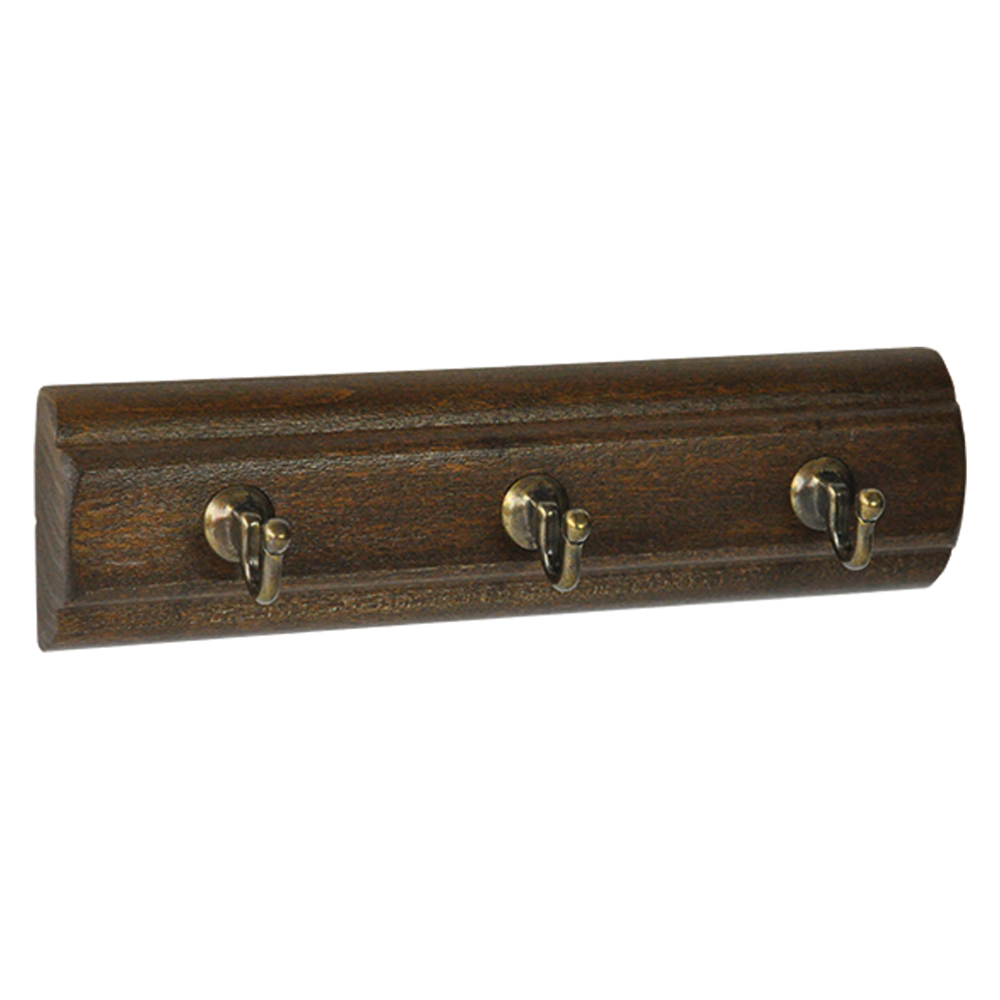 Appenditutto adesivo legno noce 3 posti – pz. 1 Blister koncreto