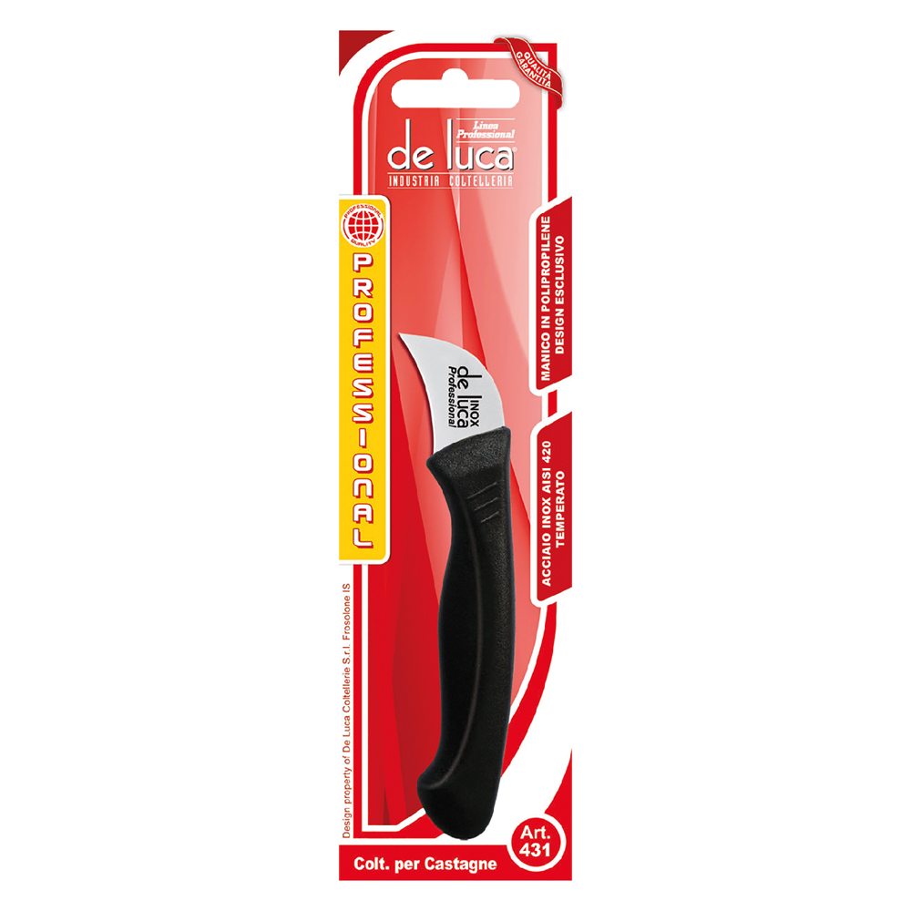 Coltello taglia castagne linea ‘horeca’ lama mm 20 De luca