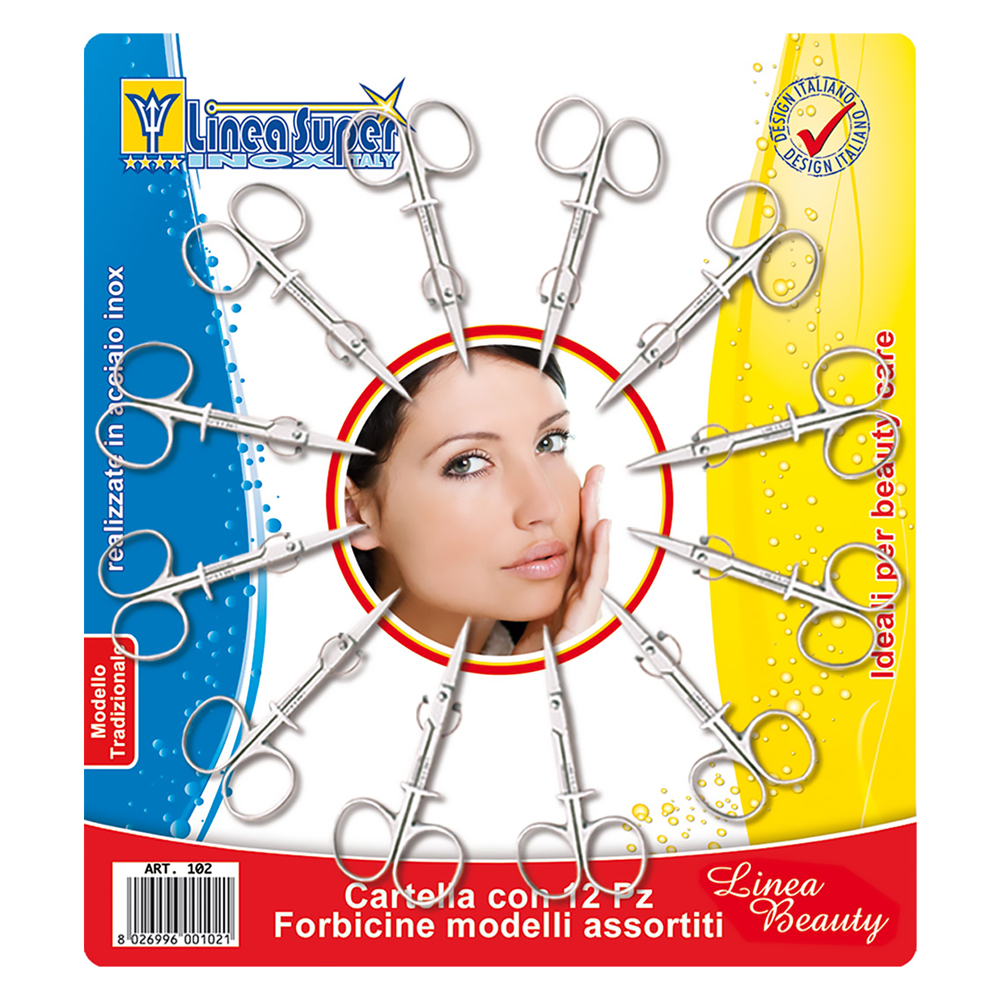 Cartella forbici manicure cf. 12 pz De luca