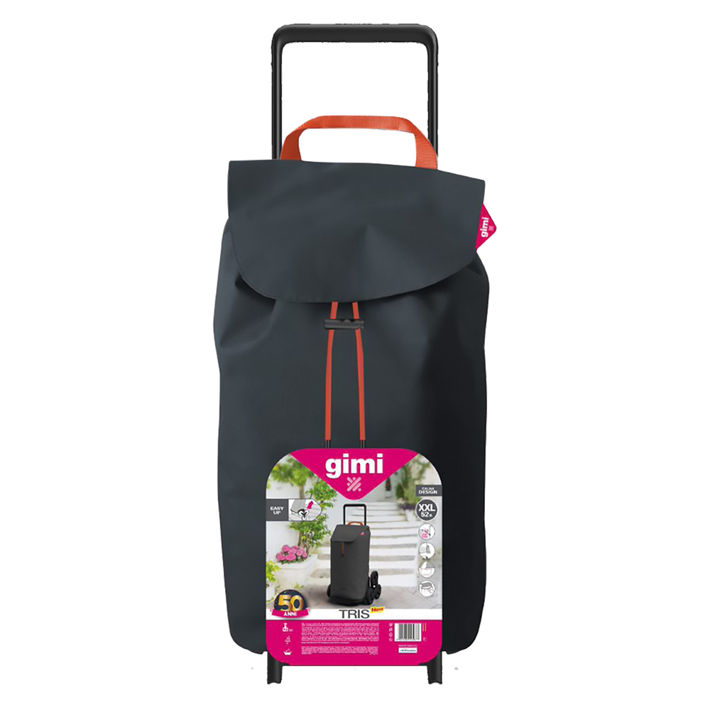 Trolley portaspesa ‘tris’ colore grey eboni Gimi