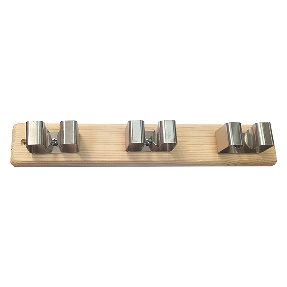 Barra appendiscopa supporto legno 3 posti Senza marca