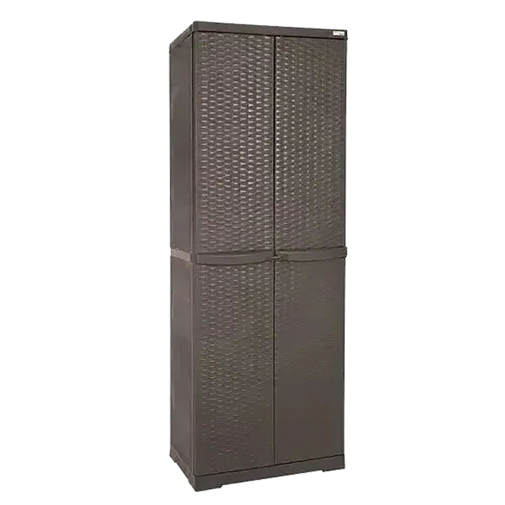 Armadio portascope ‘rattan wenge’ cm l 65x p 45x h 178 Trioplast