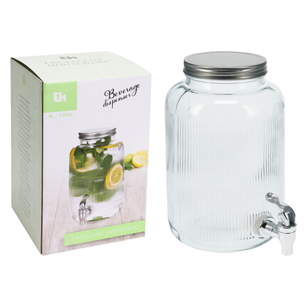 Caraffa dispenser con tappo ermetico litri 4 Senza marca