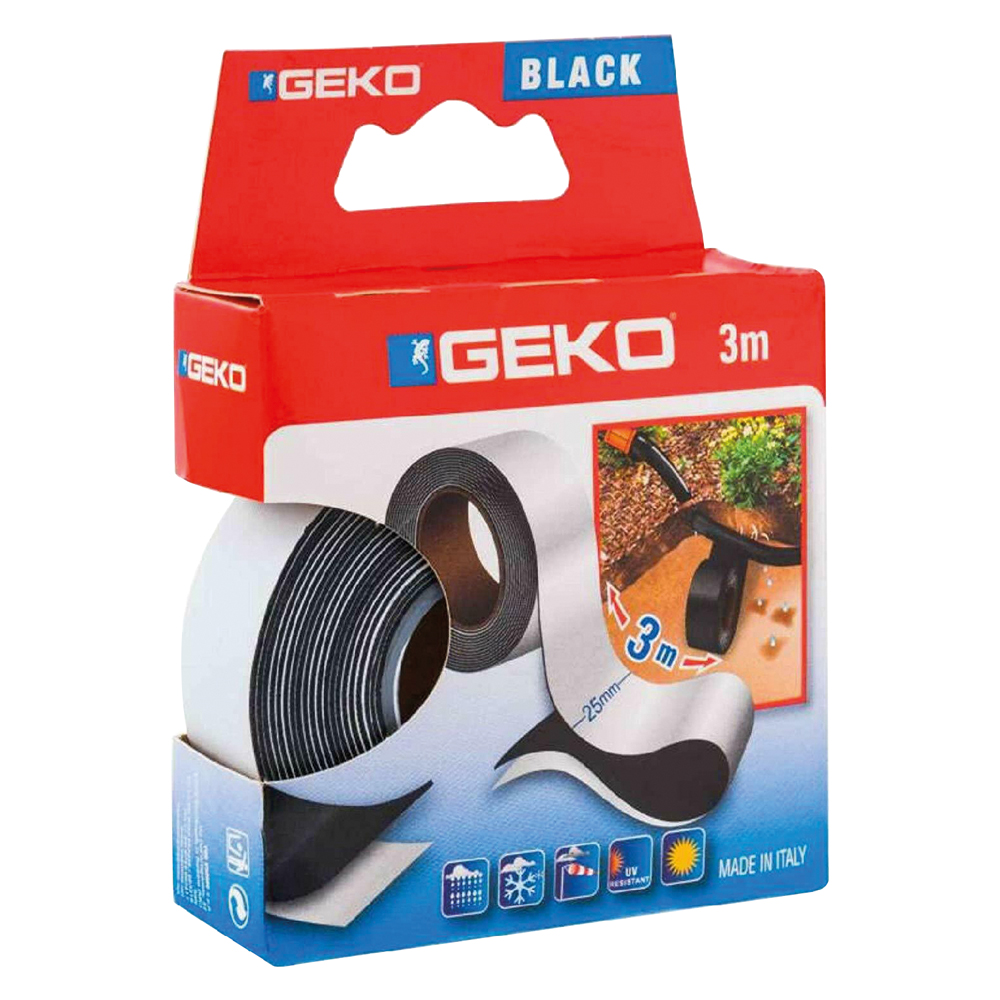 Nastro autoagglomerante ‘black’ mm 25 x mt. 3 Geko