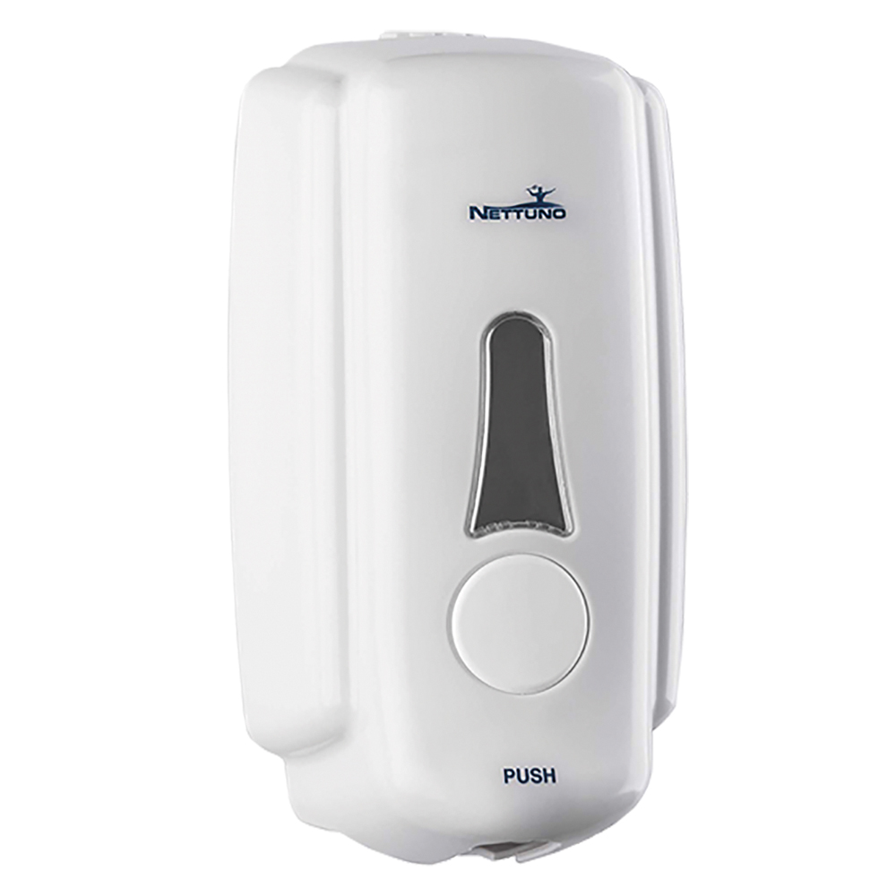 Dispenser a muro per sapone in sacca ‘t-small’ per saponi mousse – bianco Nettuno