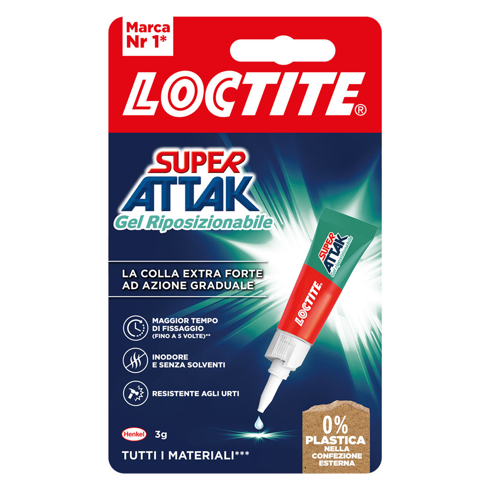 Super attak ‘gel riposizionabile’ gr. 3 Loctite