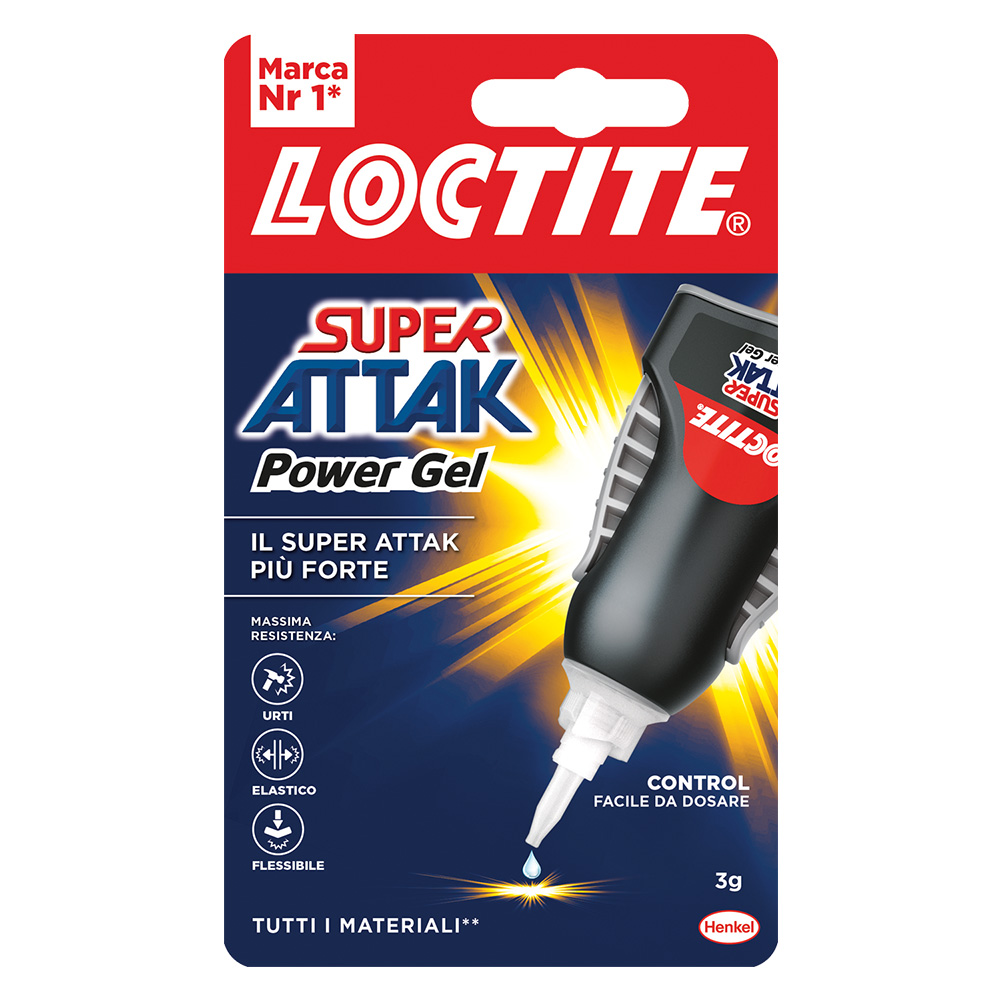 Super attak ‘power gel control’ gr.3 – trasparente Loctite