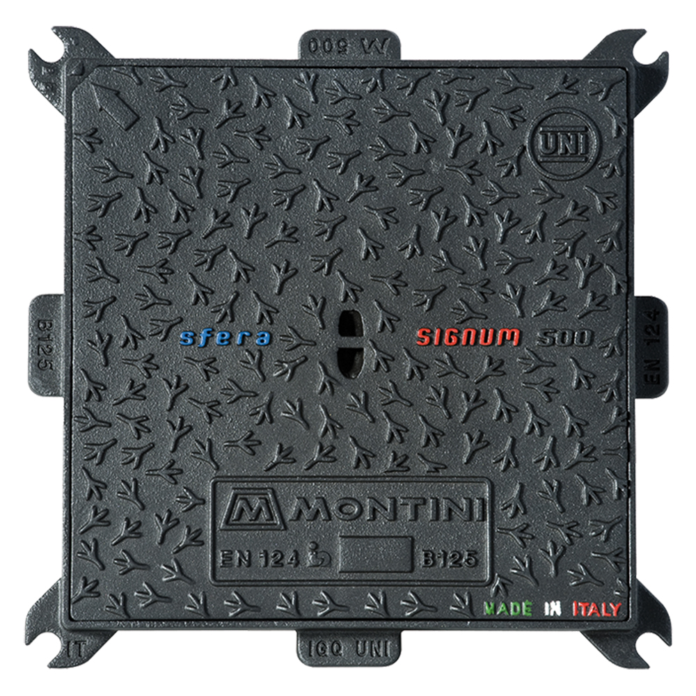 Chiusino in ghisa classe b125 signum – 30 x 30 – kg 6,7 Montini
