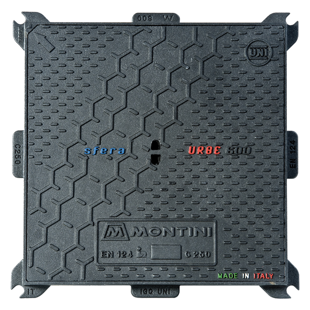 Chiusino in ghisa classe c250 urbe – 40 x 40 – kg 12 Montini