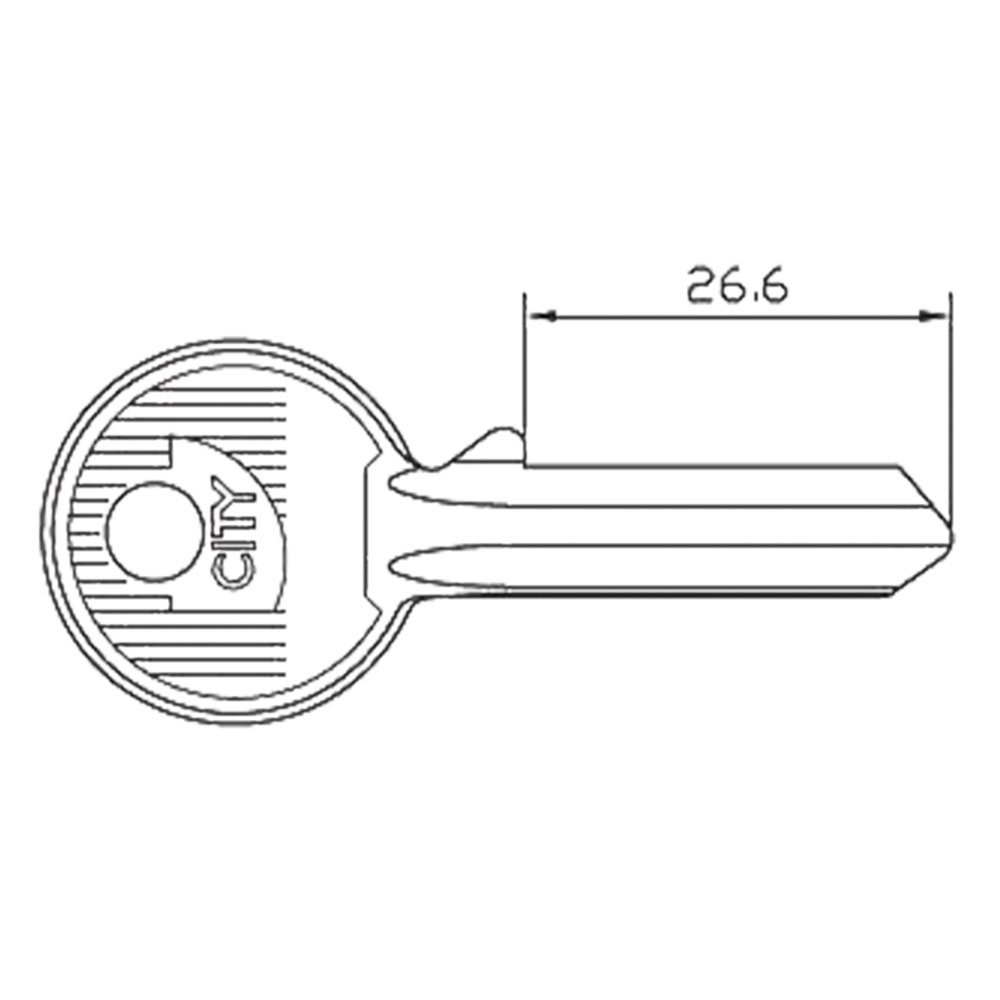 Chiave ottone nichelato ‘020359.cs’ lunghezza 26,6 mm – 5 spine Iseo