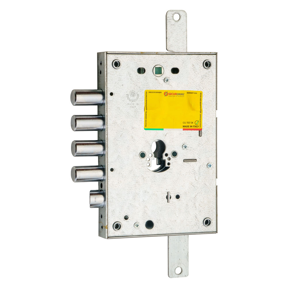 Serratura da applicare triplice per porte blindate ‘265’ interasse pistoni 28 mm – e63 sx Securemme