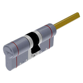 Cilindro profilato modulare per pomolo serie 'evo k50 top' mm 26+10+46 = 82 (31+51) cromo satinato Securemme