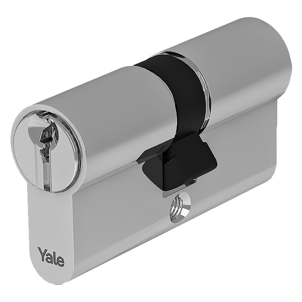 Cilindro profilato doppio serie ‘y500’ mm 22+10+22 = 54 (27+27) nichelato Yale