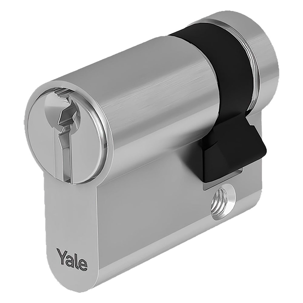 Mezzo cilindro profilato serie ‘y500’ mm 22+10+5 = 37 (27+10) nichelato Yale