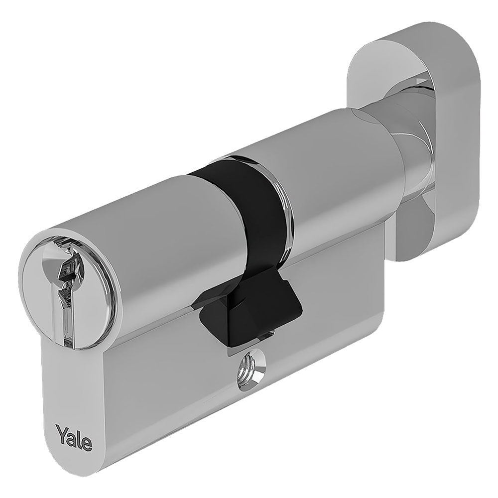 Cilindro profilato con pomolo serie ‘y500’ mm 25+10+25 = 60 (30+30) nichelato Yale