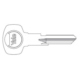 Chiave ottone nichelato profilo destro Yale
