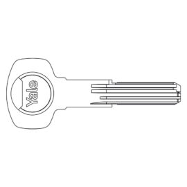 Chiave ottone nichelato profilo reversibile Yale