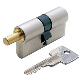 Cilindro sagomato per pomolo 'r6 extra s' mm 30+10+30 = 70 nichelato (35+35) Iseo