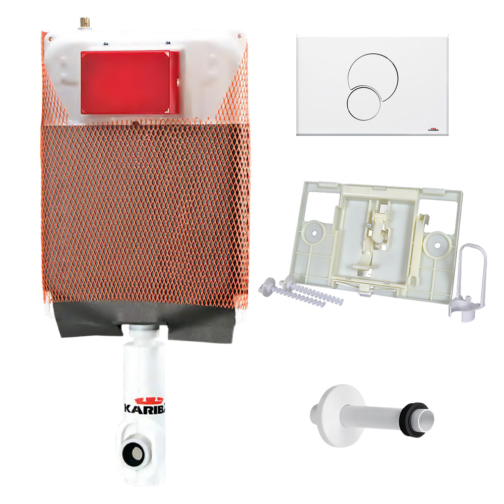 Cassetta di scarico wc incasso completa ‘monolith  kit Kariba