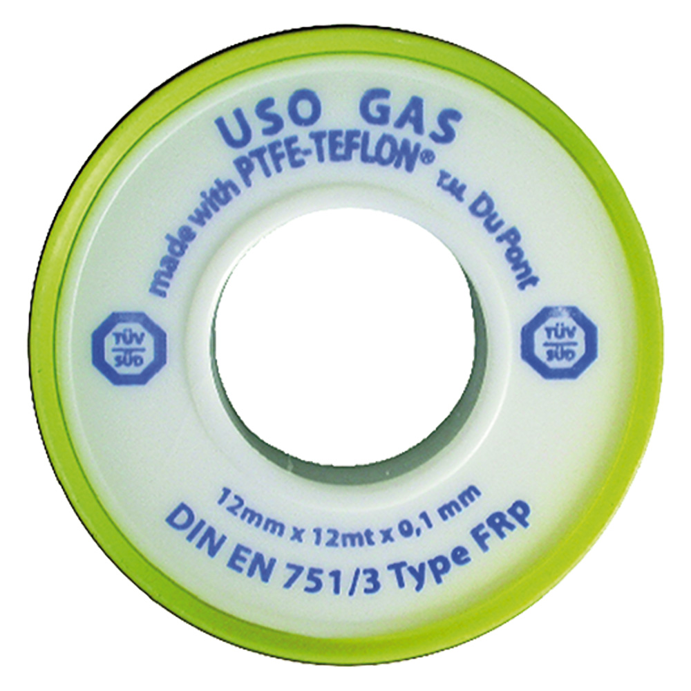 Nastro teflon per gas ‘professionale’ 1/2×12 mt. x0,1 mm – cf. 10 rt. Viky