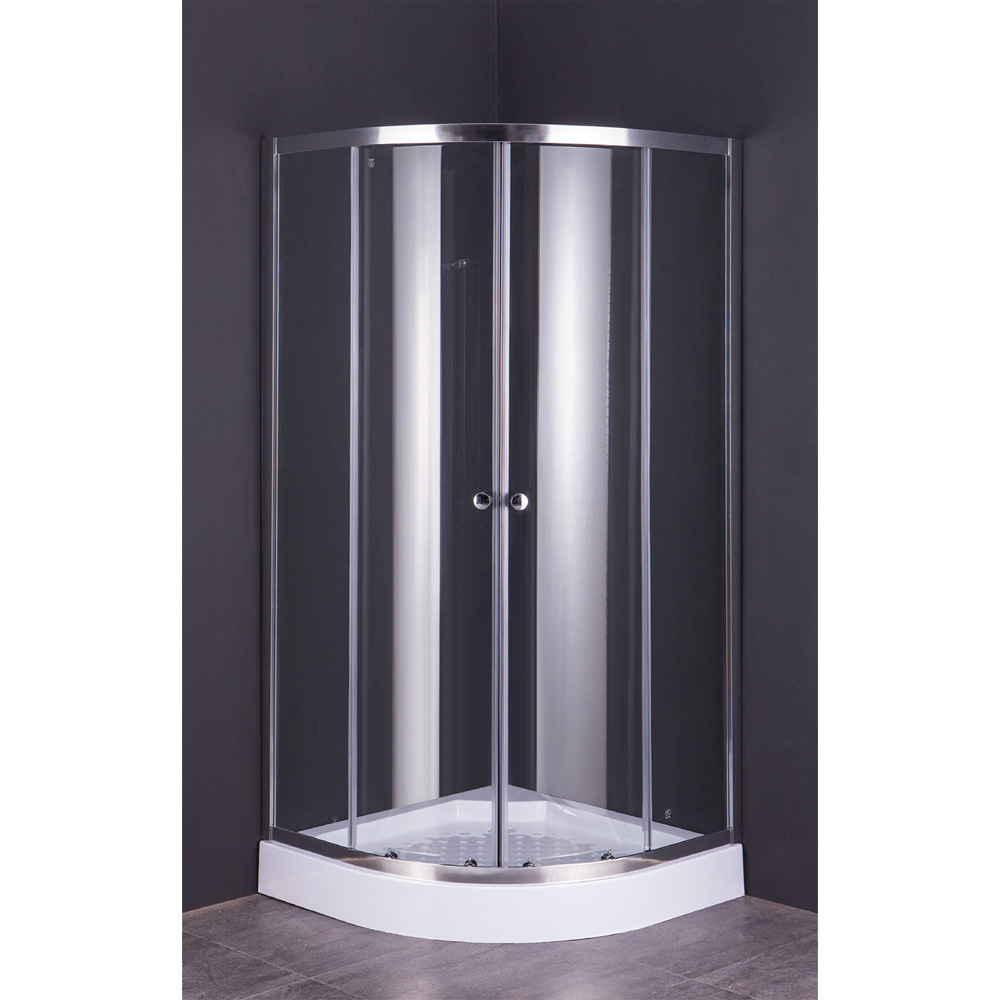 Box doccia cristallo semicircolare due porte ‘rubino’ cm 80 x 80 – h 185 Fluxy