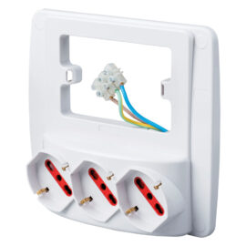 Multipresa da parete colore bianco Rosi