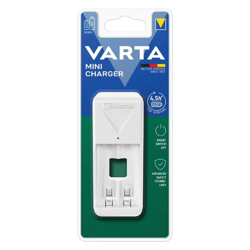 Caricabatteria pile ricaricabili doppio alloggiamento Varta