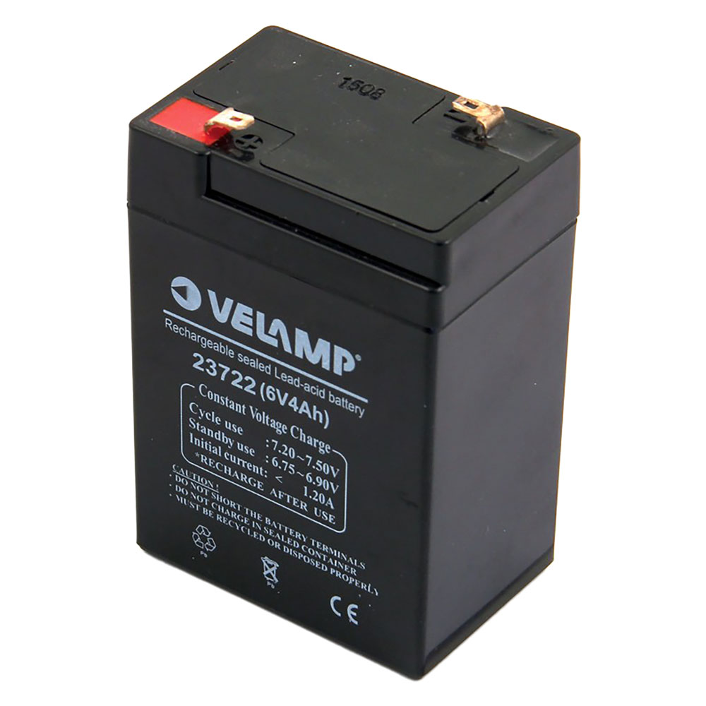 Batteria ricaricabile mm.70 x 48 x h.107 – 4 ah Velamp