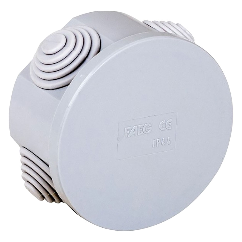 Scatola tonda da parete Ø mm 60 x h.35 – 4 entrate Faeg