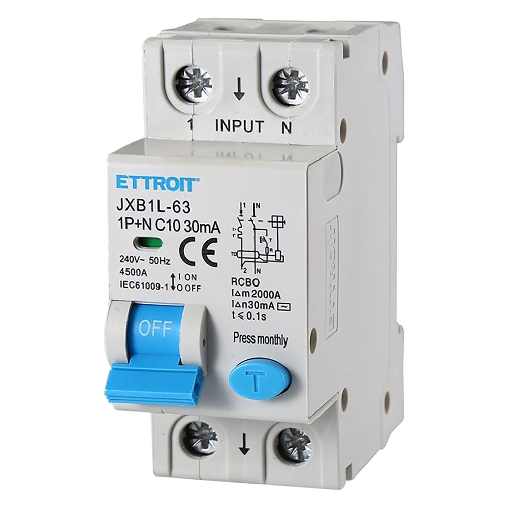 Interruttore magnetotermico differenziale 1p+n – 10a Ettroit